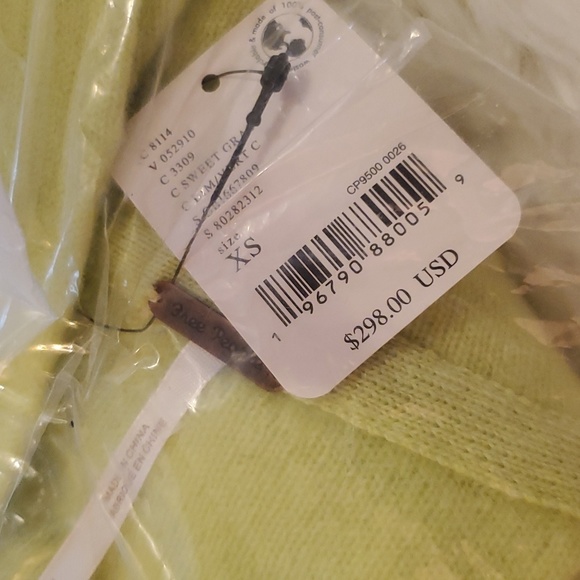 Free People Swim Too Deep Cashmere Cardigan - lime - Picture 12 of 15